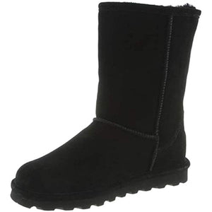 BEARPAW Women's Elle Short Black Ii Mid-Calf Suede Boot - 9M