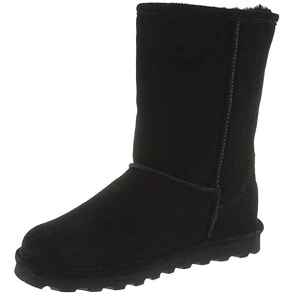 BEARPAW Women's Elle Short Black Ii Mid-Calf Suede Boot - 9M