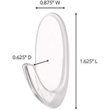 Command 17091CLRVP Medium Hooks, 6 Hooks, Clear, 6 Hooks