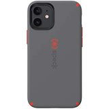 Speck Products CandyShell Pro iPhone 12 Mini Case, Moody Grey/Turbo Red (137593-9228)