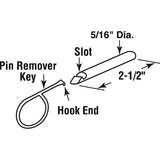 Defender Security U 9845 2-1/2 inch Steel, Wood Window Sash Security Pins