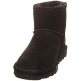 BEARPAW Women's Alyssa Black Size 7 | Women's Ankle Boot | Women's Slip On Boot | Comfortable Winter Boot