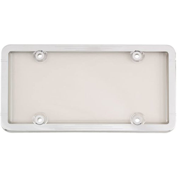 Bell Automotive 22-1-45602-8 Universal License Plate Frame with Clear Cover, Chrome