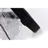 Clear Tote Bag Stadium Approved - Shoulder Straps and Zippered Top. Perfect Clear Bag for Work, School, Sports Games and Concerts. Meets Stadium Tournament Guidelines. (Black)