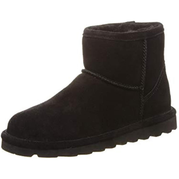 BEARPAW Women's Alyssa Black Size 10 | Women's Ankle Boot | Women's Slip On Boot | Comfortable Winter Boot
