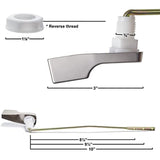 Mansfield Toilet Handle Replacement, Front Mount Toilet Tank Lever Flush Handle (Nickel)