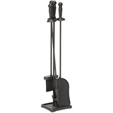 Uniflame T40140BK 4-Piece Fireset, Black