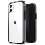 Speck Products Presidio Perfect-Clear Impact Geo iPhone 12 Mini Case, Clear/Black (138479-5905)