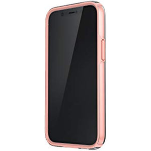 Speck Products Presidio Perfect-Clear Impact Geo iPhone 12 Mini Case, Clear/Rosy Pink (138479-9356)