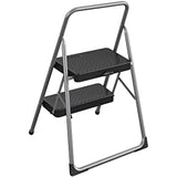COSCO 11137PBL1E 2 Household Folding Step Stool, ANSI Type 3, 200 lb Weight Capacity, Platinum