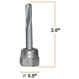 Everflow Sammys 8031925-25 DST 2.0 1/2 Inch Screw Vertical Threaded Rod Anchor Designed for Steel Structure, Steel with Electro-Zinc, Corrosion Resistance, 1/4-14 x 2 Inch Screw Length (pack of 25)