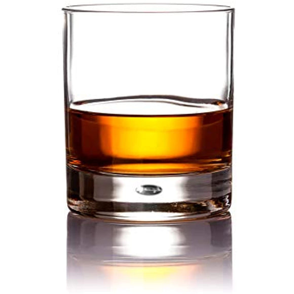 Classic Stylish 10 oz Durable Whiskey Glasses, Bubble Tumbler Cups, Set Of 4 Drinking Glasses - Premium Quality - Perfect For Water, Scotch, Bourbon, Cognac, Cocktails, etc.