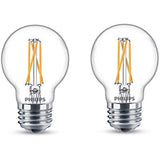 Philips 25-Watt Equivalent Soft White G16.5 Dimmable LED Light Bulb with Warm Glow Dimming Effect (2-Pack