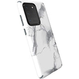 Speck Products Presidio Inked Samsung Galaxy S20 Ultra Case, CarraraMarble Matte/Grey