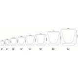 HC Companies Indoor Outdoor Classic Plastic 12 Inch Round Plant Flower Pot Planter Deep Saucer Drip Tray, Fits 10.25 Inch Pot, Clay