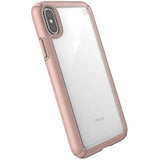 Speck iPhone XS Presidio Show Case, Show Off Your Phone and Stay Protected with IMPACTIUM 10-Feet Drop Protection, Clear/Rose Gold