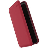 Speck Products Presidio Folio Leather iPhone Xs Max Case, Rouge Red/Garnet Red/Currant Jam Red