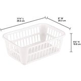 STERILITE Medium Plastic Basket, White, 1-Pack