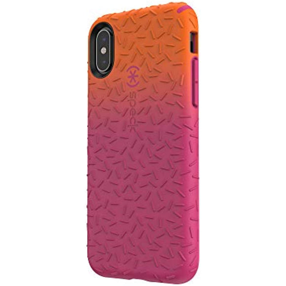 Speck Products iPhone XS/iPhone X Case, CandyShell Fit, Pumpkin Orange Ombre Berry Pink