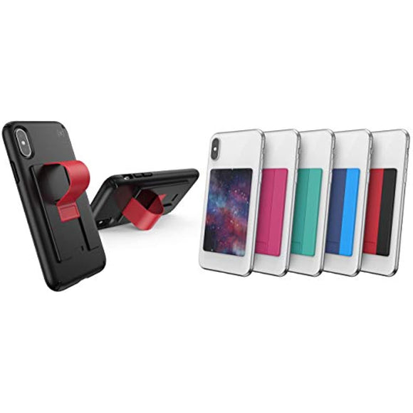 Speck Products GrabTab Cell Phone Holder and Stand, Works with Most Cell Phones - Dolphin Grey/Caprice Purple
