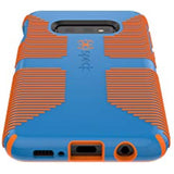 Speck Products CandyShell Grip Samsung Galaxy S10e Case, Skydive Blue/Pumpkin Orange