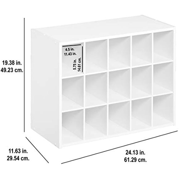 ClosetMaid 8983 Stackable 15-Unit Organizer, White