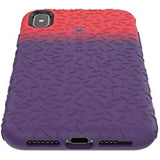 Speck Products CandyShell Fit iPhone Xs Max Case, Mercury Red Ombre Pennant Purple/Pennant Purple