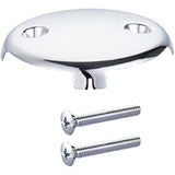 Universal Bathtub Drain Two Hole Overflow Faceplate with SS304 Screws Bathtub Overflow (Chrome Plate)