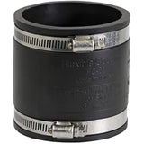 Supply Giant 6I48 Flexible PVC Coupling with Stainless Steel Clamps3", Black