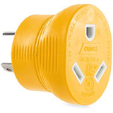 Camco Power Grip RV Generator Adapter | Features a Heavy-Duty 30 Amp Locking Male and Female Connection | Rated for 125 Volts / 3750 Watts (55333)