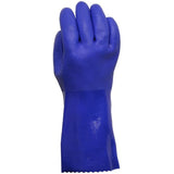 Working Hands 12530-06 PVC Coated Heavy Duty Rubber Gloves For Handling Chemicals And Dish Washing Blue, Large