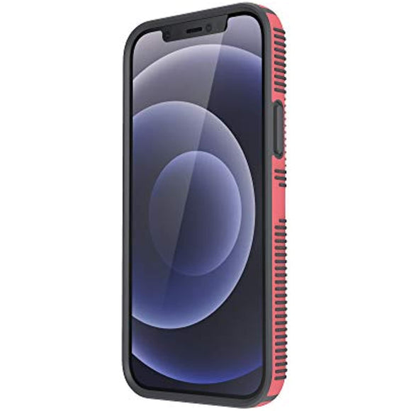 Speck Products CandyShell Pro Grip iPhone 12, iPhone 12 Pro Case, Raspberry Kiss Red/Slate Grey (137602-9240)