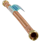 Flextron FTWC-C34-18A 18" Long Connector for Water Heater with 3/4" FIP and 3/4" FIP Ends, Copper