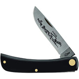 CASE XX WR Pocket Knife Sod Buster Junior Jet Black Synthetic Item #095 - (2137 SS) - Length Closed: 3 5/8 Inches