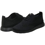 Cole Haan Men's Original Grand Knit Wing TIP II Sneaker, Black, 10 M US