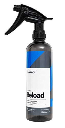 CARPRO Reload Spray Sealant and Sprayer with Sio2 (Quartz) Glass-Like Gloss, Hydrophobicity and Silica Nanotechnology, Repels Dirt, Spray-On, Wipe-Off Car Sealant, 500mL (17oz)