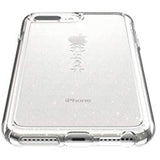 Speck Products GemShell Cell Phone Case for iPhone 8 Plus/7 Plus/6S Plus - Clear with Gold Glitter/Clear