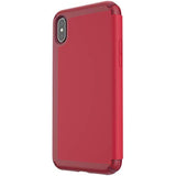 Speck Products Presidio Folio Leather iPhone Xs Max Case, Rouge Red/Garnet Red/Currant Jam Red