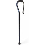 Medline Offset Handle Canes with Foam Hand Grip, Blue, Aluminum (1 Count)