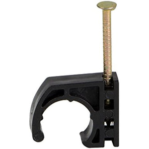 Highcraft ID234x50 Half Clamp J-Hook with Nail For Pex Tubing Pipe Support, 1/2 in, Black