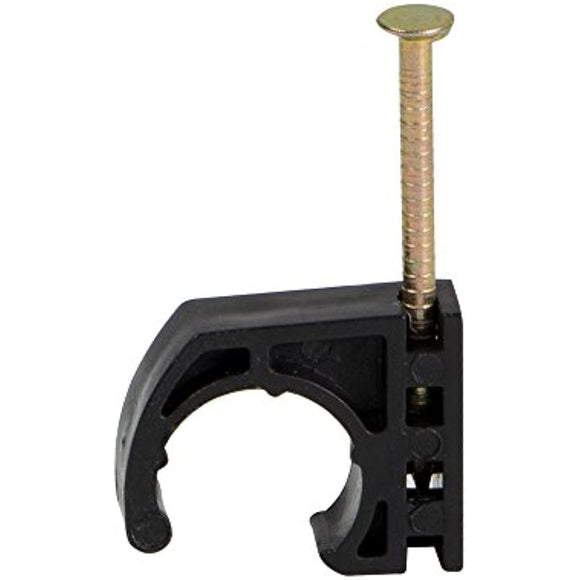 Highcraft ID234x50 Half Clamp J-Hook with Nail For Pex Tubing Pipe Support, 1/2 in, Black