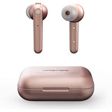 Urbanista Paris True Wireless Earphones 20H Playtime Wireless Charging Case, Bluetooth 5.0, Noise Cancelling Earphones with Touch Controls + Built-in Mic, Compatible with Android and iOS – Rose Gold