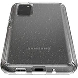 Speck Products Presidio Perfect-Clear Glitter Samsung Galaxy S20 Case, Clear with Gold Glitter/Clear (136316-5636)