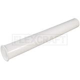 Flexcraft P22312 Plastic 12 Inch Flanged Strainer Tailpiece for Tubular Drain Applications 1-1/2 Inch White