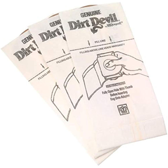 Dirt Devil Type G Handheld Vacuum Bags (3-Pack), 3010347001, White, 3 Count