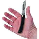 CASE XX WR Pocket Knife Sod Buster Junior Jet Black Synthetic Item #095 - (2137 SS) - Length Closed: 3 5/8 Inches