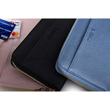 RFID Wallets for Women - The RFID Wallet Includes Organizer Pockets for Credit Cards, Passport, Receipts, Cash, Picture Window, Pen Holder, Wrist Strap, Zippered Pocket and Theft Protection. (Black)