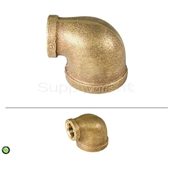 Supply Giant CSSM0122 1/2 x 3/8''-Inch Lead Free 90-Degree Reducing Elbow with Female Threaded Ends, Brass Construction, Higher Corrosion Resistance Economical & Easy to Install, 5
