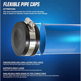 Supply Giant 3962x2 Flexible Pvc Pipe Cap with Stainless Steel Clamps 4 inch Black (pack of 2)