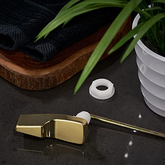 Mansfield Toilet Handle Replacement, Front Mount Toilet Tank Lever Flush Handle (Brass / Gold)